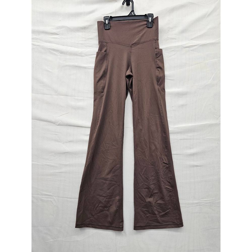 Member's Mark Womens Flare Yoga Pants Brown Nylon Blend Workout Size XS